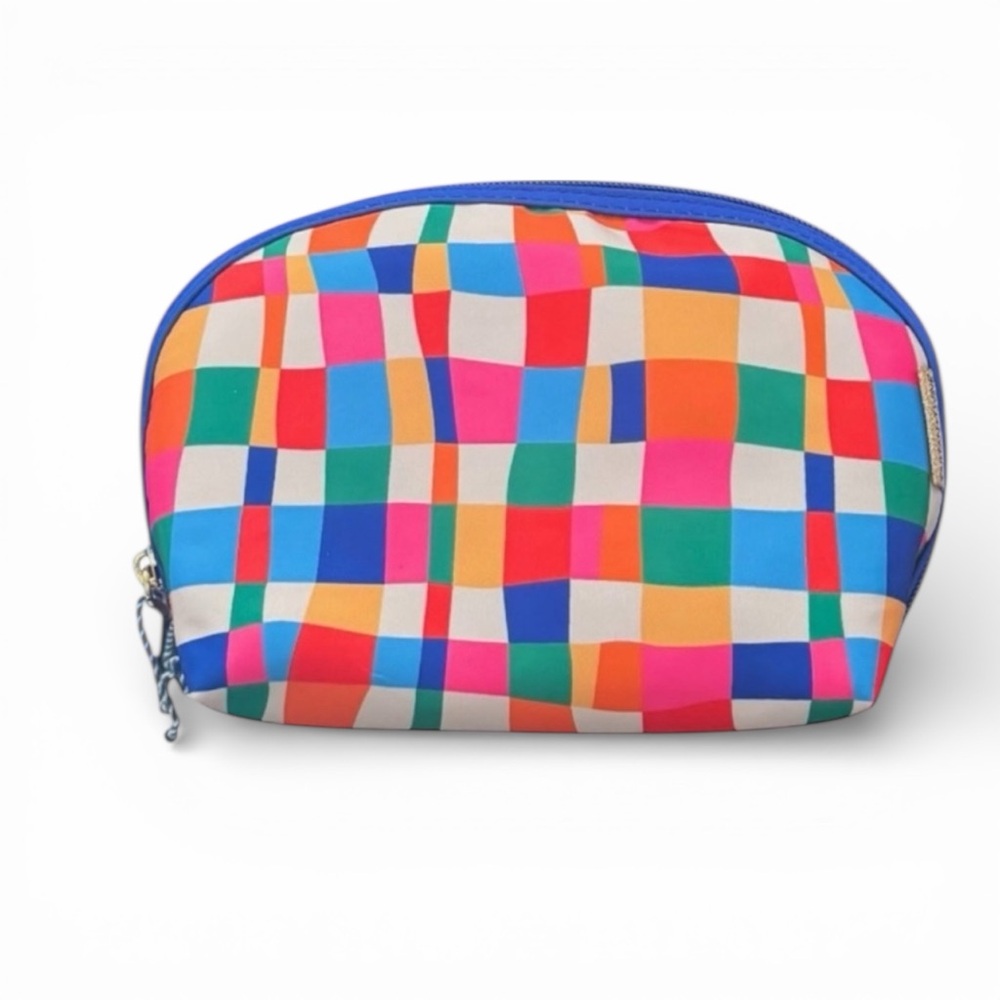Tartan & Twine Deco Multicolored Geometric Women's Cosmetics Pouch/Clutch New